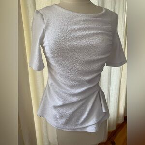 Anthropology Deleta feminine White Textured Women's Top Sz. S